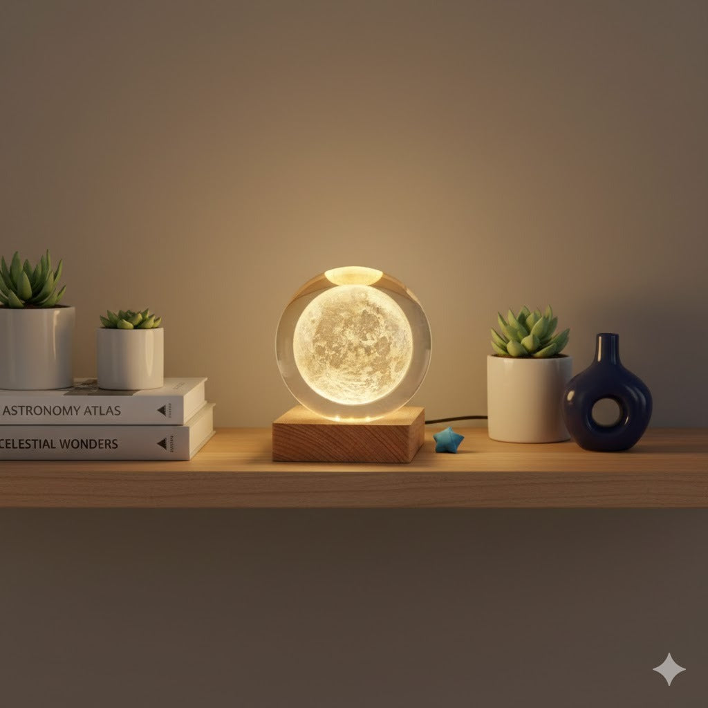 Golden Crystal USB Night Lamp