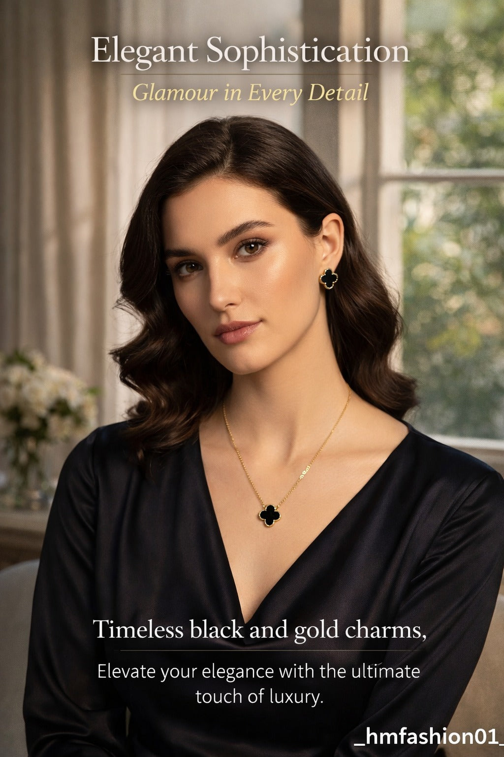 Black Clover Zircon Pendant