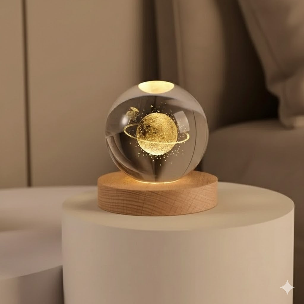 Golden Crystal USB Night Lamp